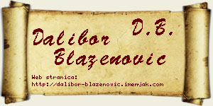 Dalibor Blaženović vizit kartica
